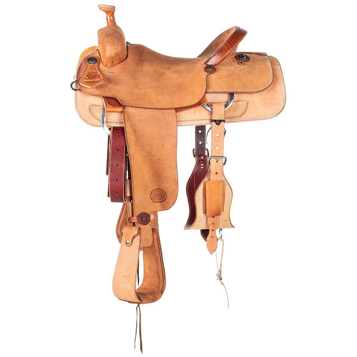 Nrs Competitors Natural Full Rough Out Team Roper Saddle