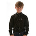 Boy's Solid Black Button Down Shirt
