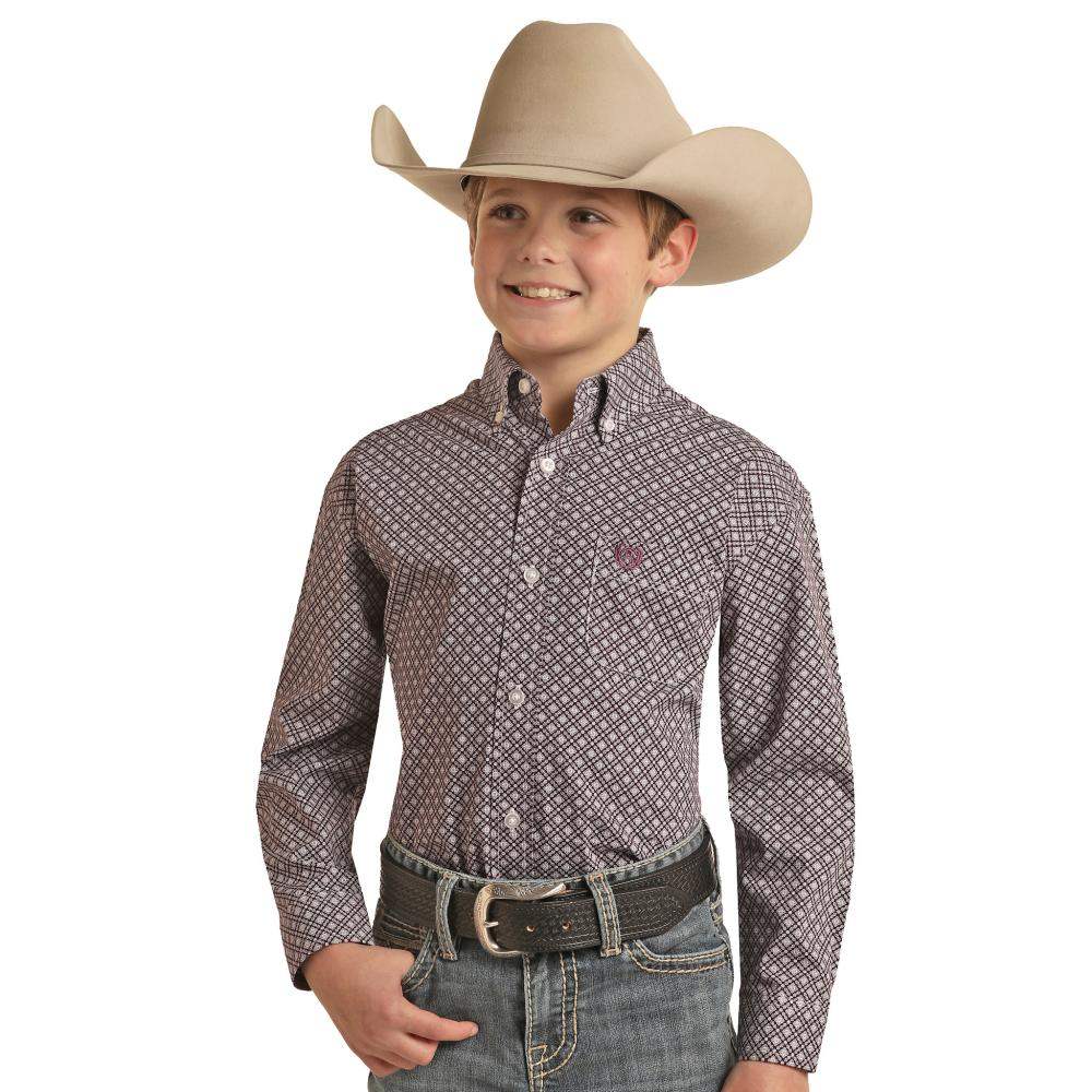 Whitfield Plaid Youth Hadley Luxe Button Down