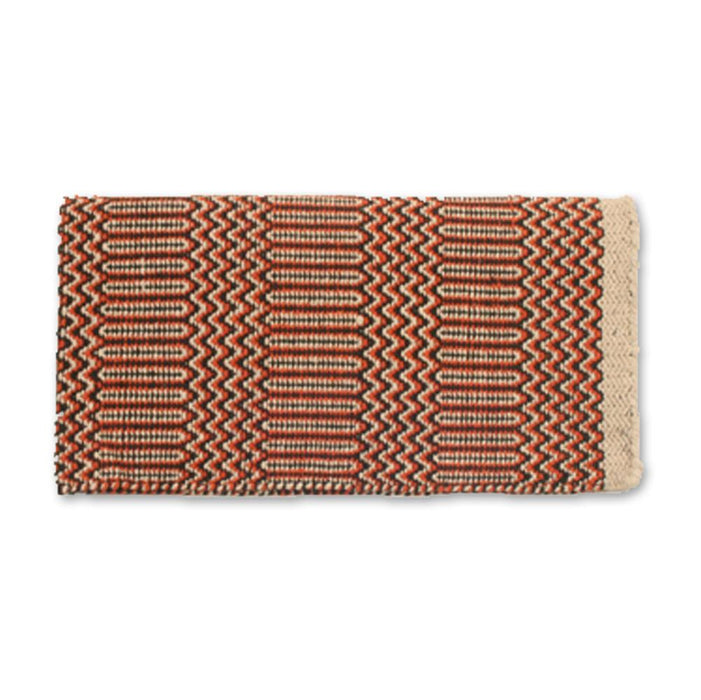 Rust and Brown Double Weave 32x64 Acrylic Blend Saddle Blanket