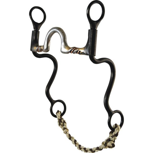 1.5in Port with Twisted Copper Bars Cavalry 8in Cheek Bit