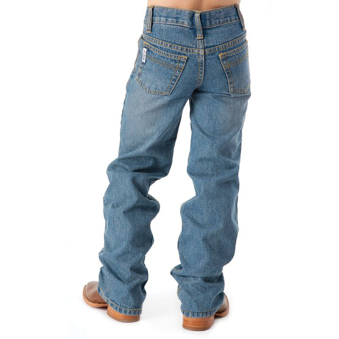Boy's Slim White Label Light Stonewashed Blue Jeans