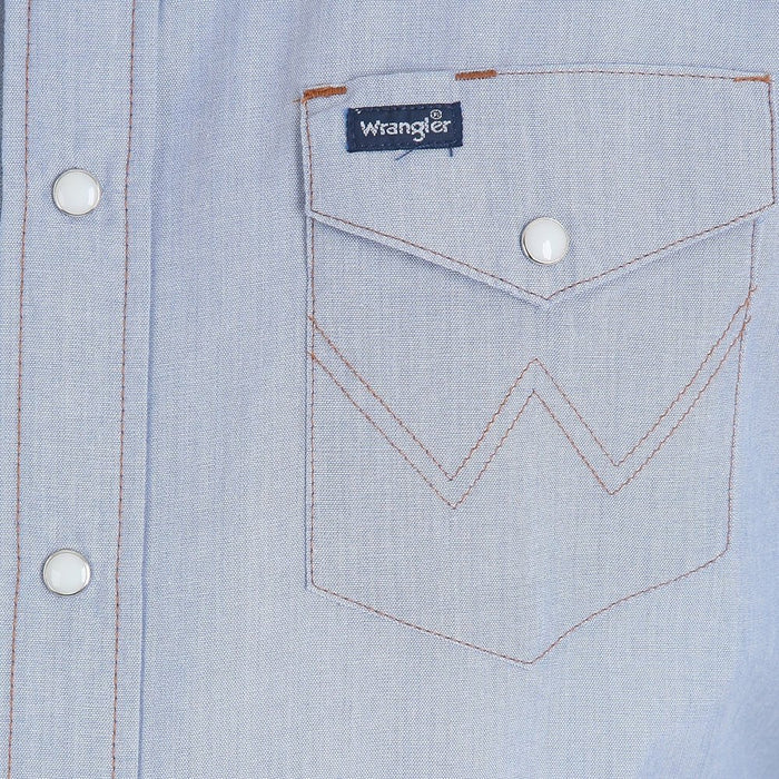 Wrangler Men's Chambray Long Sleeve Work Shirt
