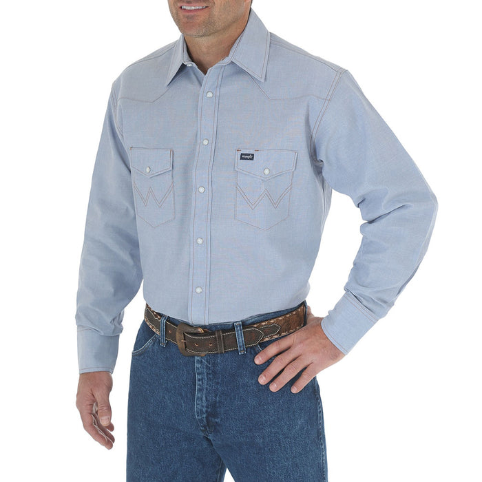 Wrangler Men's Chambray Long Sleeve Work Shirt