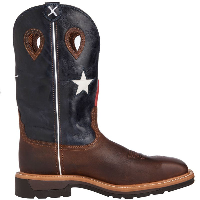 Twisted X Men's Texas Flag Steel Toe Lite Weight Cowboy Work Boots