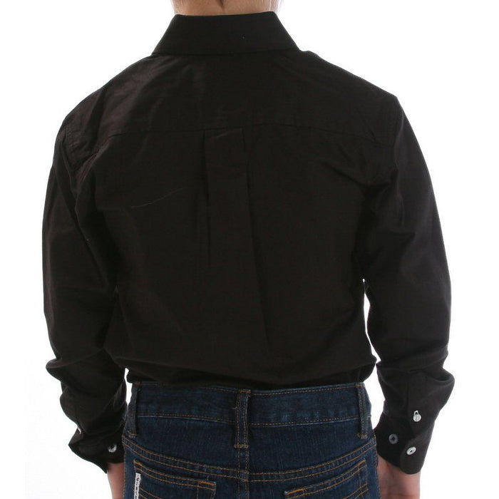 Cinch Boy's Solid Black Button Down Shirt