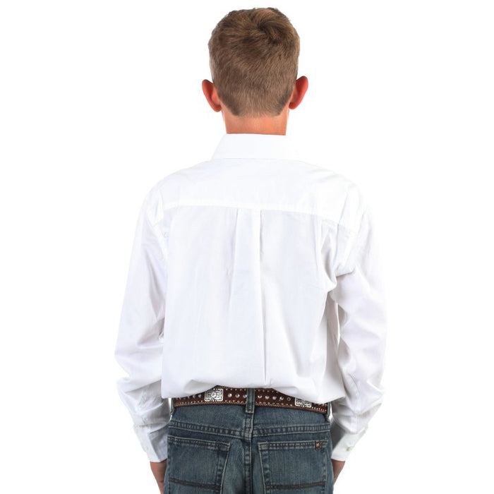 Cinch Boy's Solid White Button Down Shirt