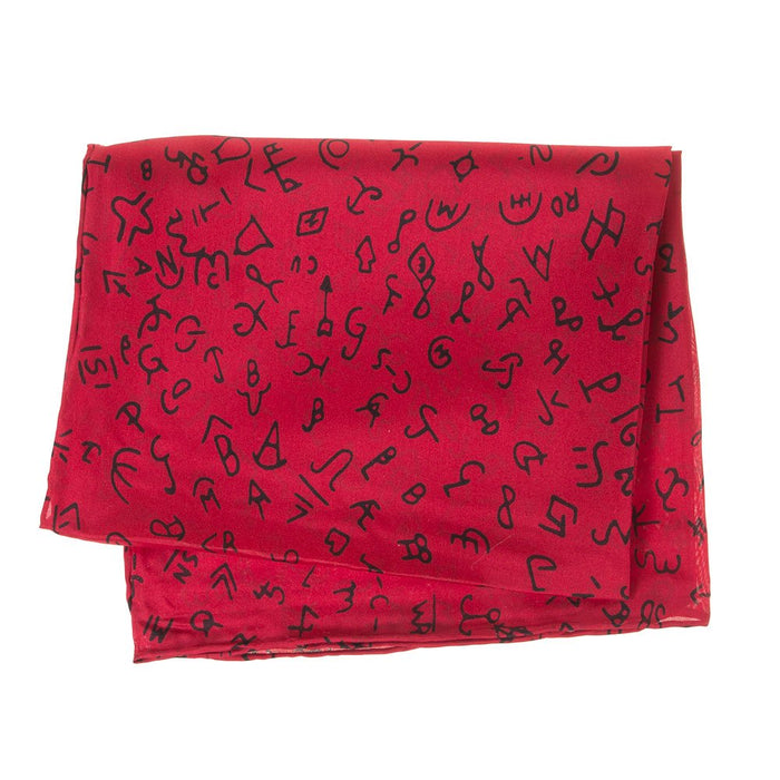 Wyoming Traders Branded Silk Wild Rag Scarf - Red