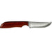 Anza Exotic Padauk Carbon Steel Trailing Point Knife and Sheath