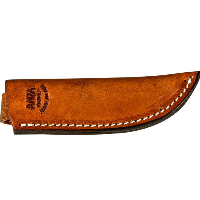 Anza Exotic Padauk Carbon Steel Trailing Point Knife and Sheath