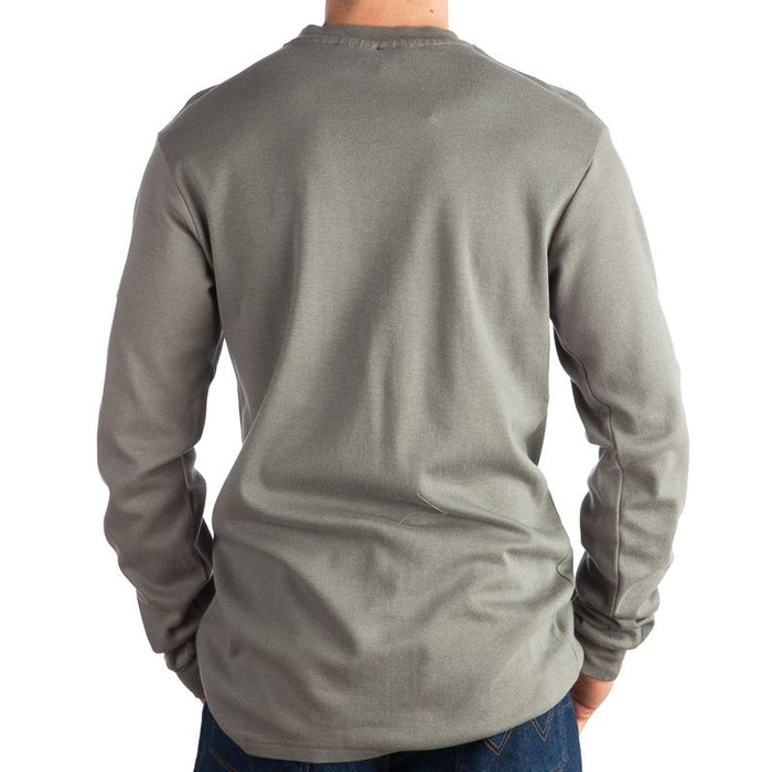 Men's Rasco Grey Long Sleeve Flame Resistant FR Henley T-Shirt