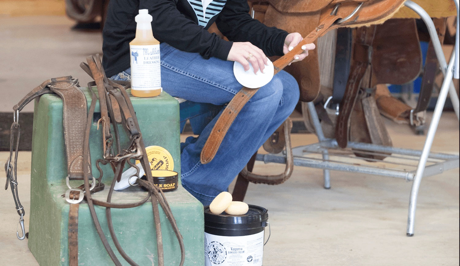 Cleaning Leather Horse Tack with Leather Cleaner