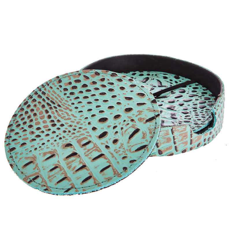 Lmt Design 4pc Embossed Croc Coaster Set