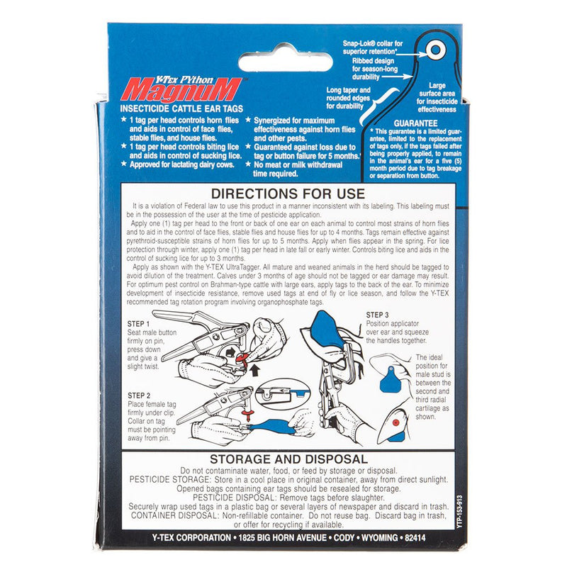 Y-Tex Corp Python Magnum Ear Tags