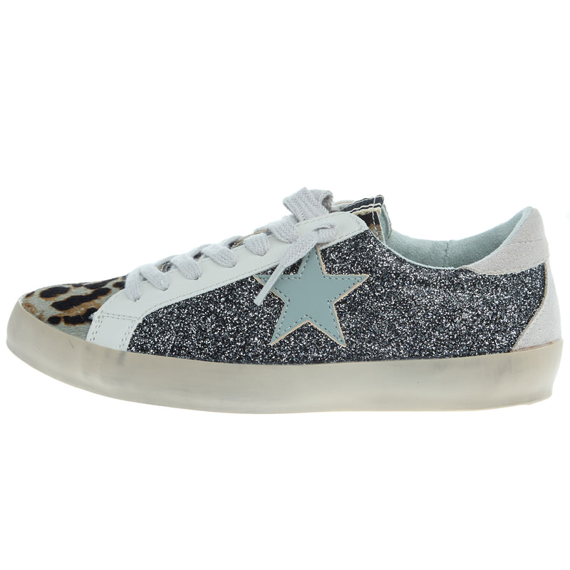 Shu Shop Paula Kids Black and Silver Casual Shoe