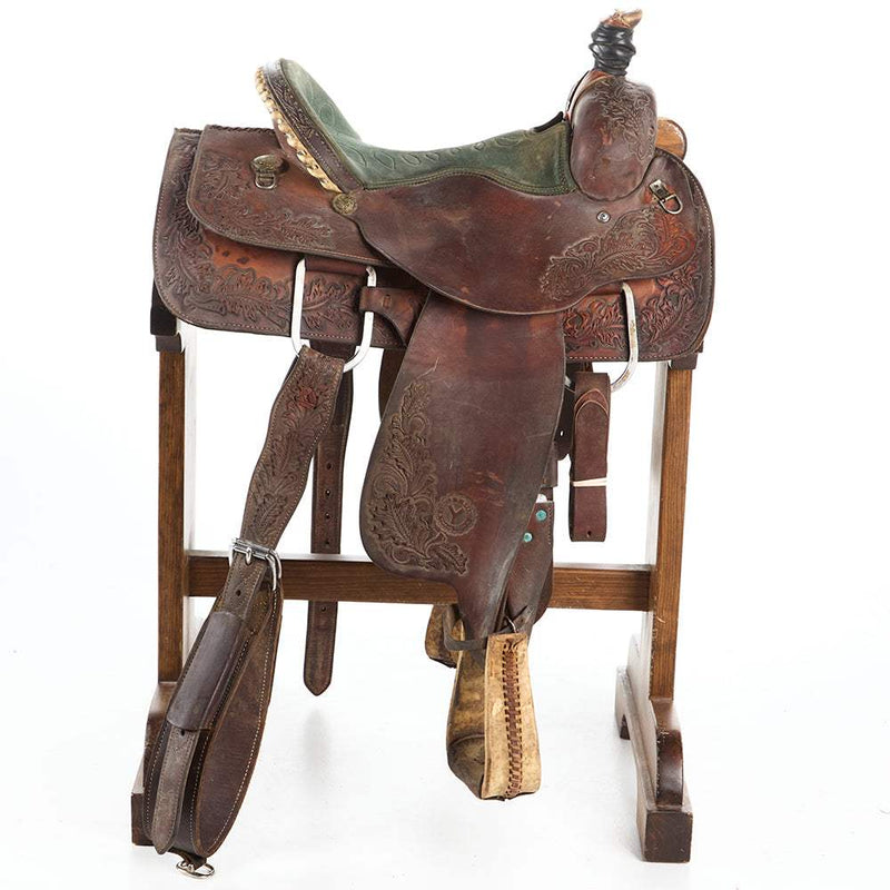 NRS Used 15in Circle Y Team Roping Saddle