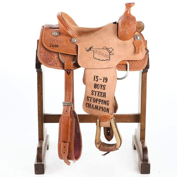 cactus team NRS Used 14in Cactus Champion Trophy Team Roping Saddle