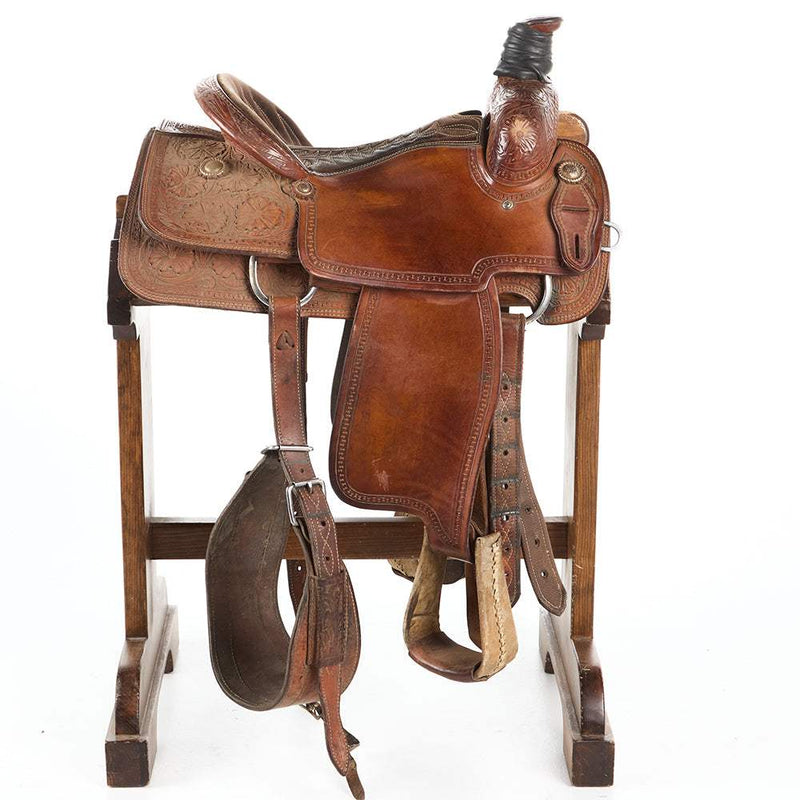Nrs Roping Saddle NRS Used 15in Corriente Team Roping Saddle