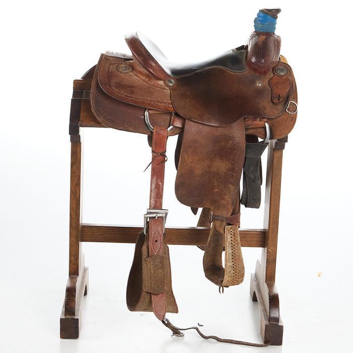 Fort Worth Saddlery 14.5in Used Team Roping Saddle