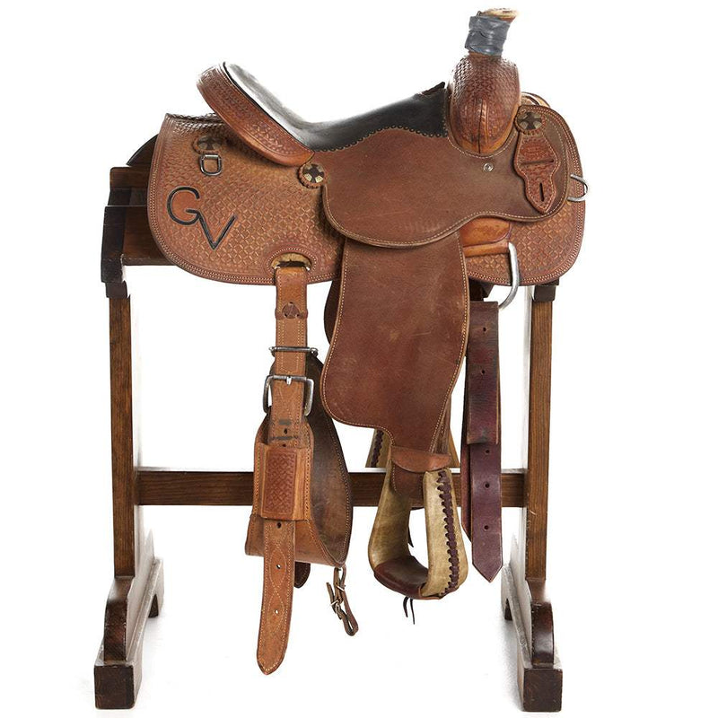 Bar M Saddlery 14in Used Team Roping Saddle