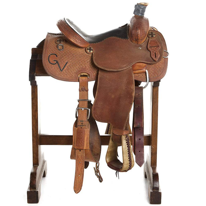 Bar M Saddlery 14in Used Team Roping Saddle