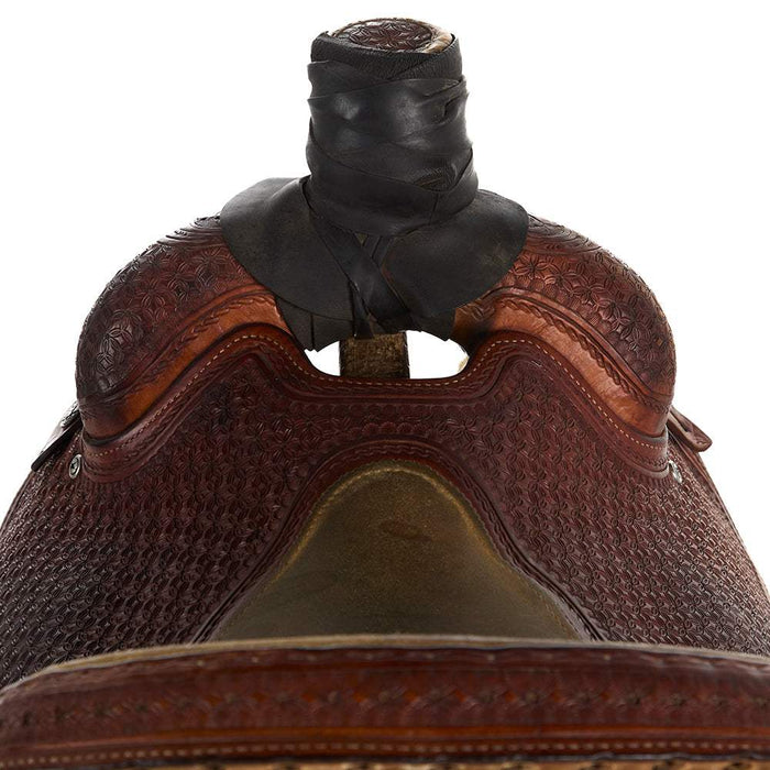 NRS Used 15in Cactus Charles Pogue Team Roping Saddle