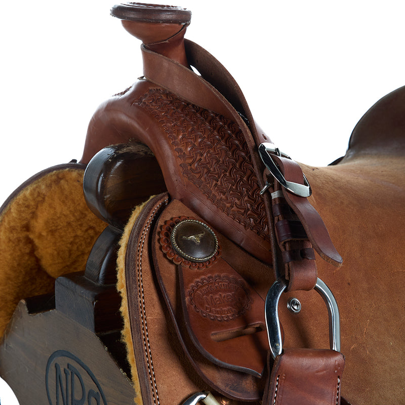 Mark Hurley 16in Used Team Roping Saddle