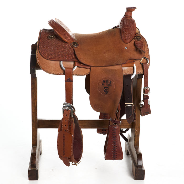 Mark Hurley 16in Used Team Roping Saddle
