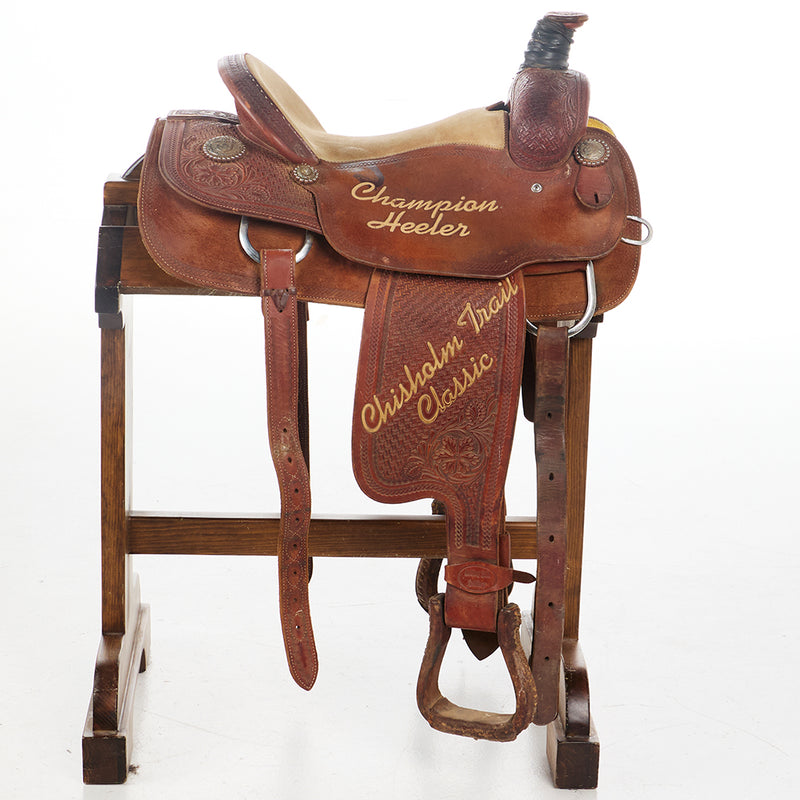 Cowboy Gold Used 15in. Gold Trophy Team Roper