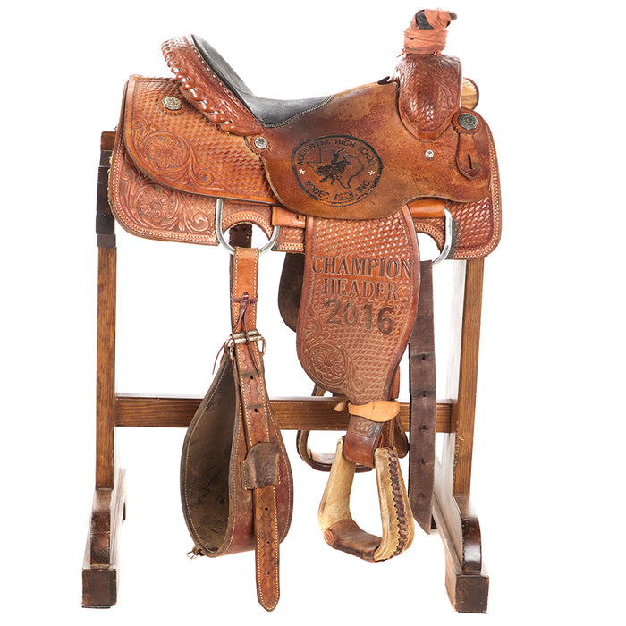 Twister Saddle Shop Used 14.5in NTHRSA Trophy Team Roper