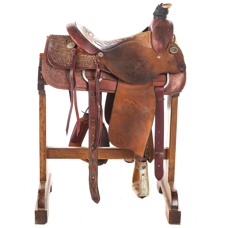 Circle Y Saddlery Used 14.5ïn 1/2 Breed Floral Team Roper