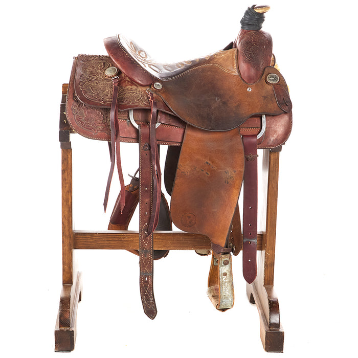 Circle Y Saddlery Used 14.5ïn 1/2 Breed Floral Team Roper