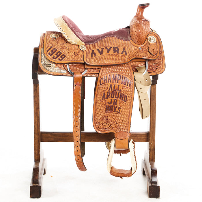 Double J Saddlery Used 15in AVYRA Trophy Team Roper