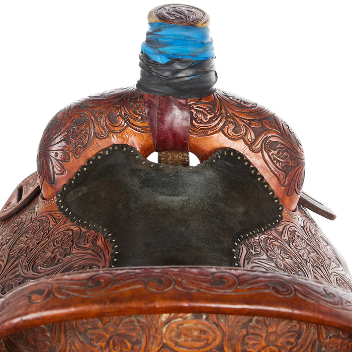 NRS Used 16in Relentless Full Floral Tooled Team Roper