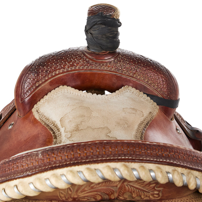 R Bar R Used 14in Acorn Tooled Team Roper