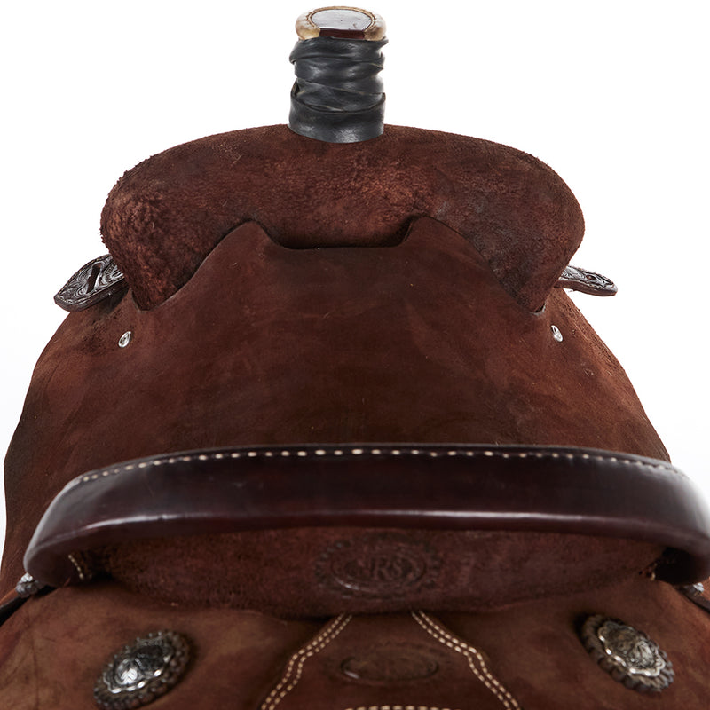 NRS Used 17in Chocolate Roughout Team Roper
