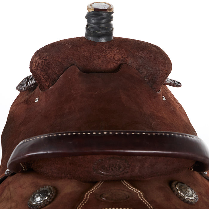 NRS Used 17in Chocolate Roughout Team Roper