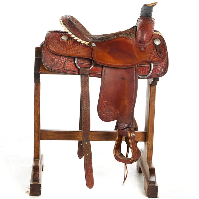 Billy Cook Used 15.5in 3/4 Breed Combo Tooled Team Roper