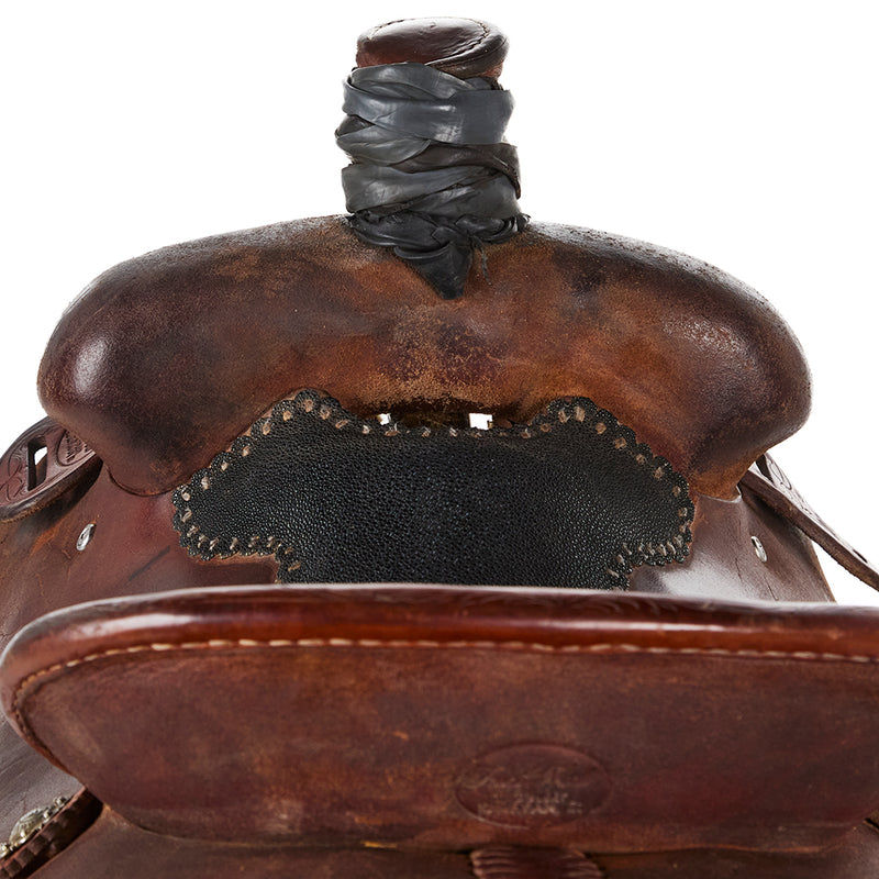Trent Ward Used 14in Roughout Team Roper with Stingray Seat