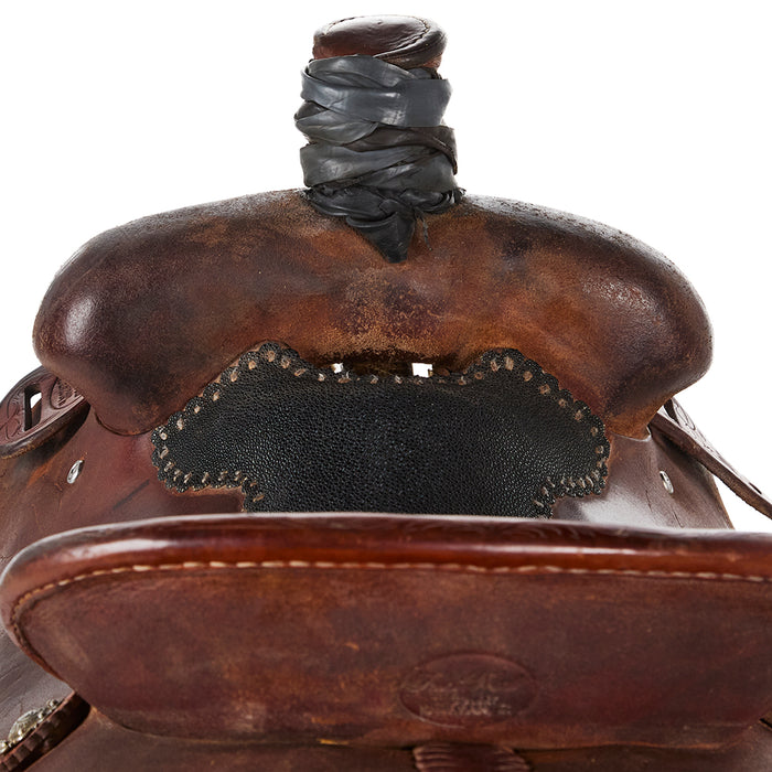 Trent Ward Used 14in Roughout Team Roper with Stingray Seat