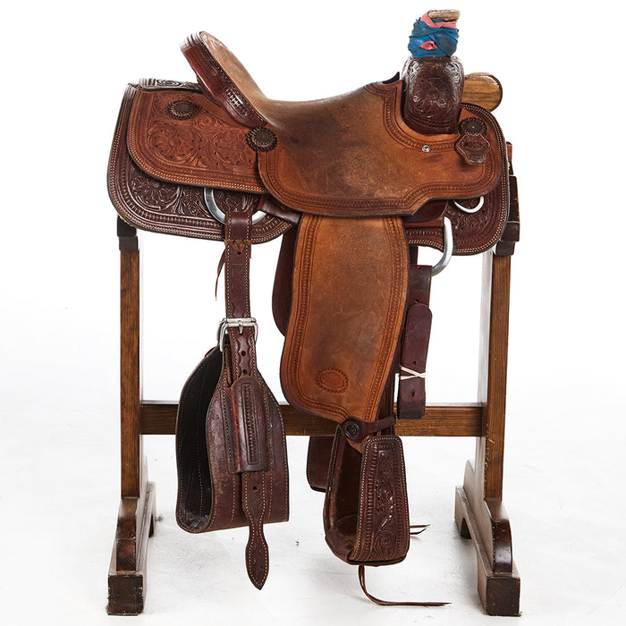 Nrs Competitor Series Used 14.5in 1/2 Breed Full Border Team Roper