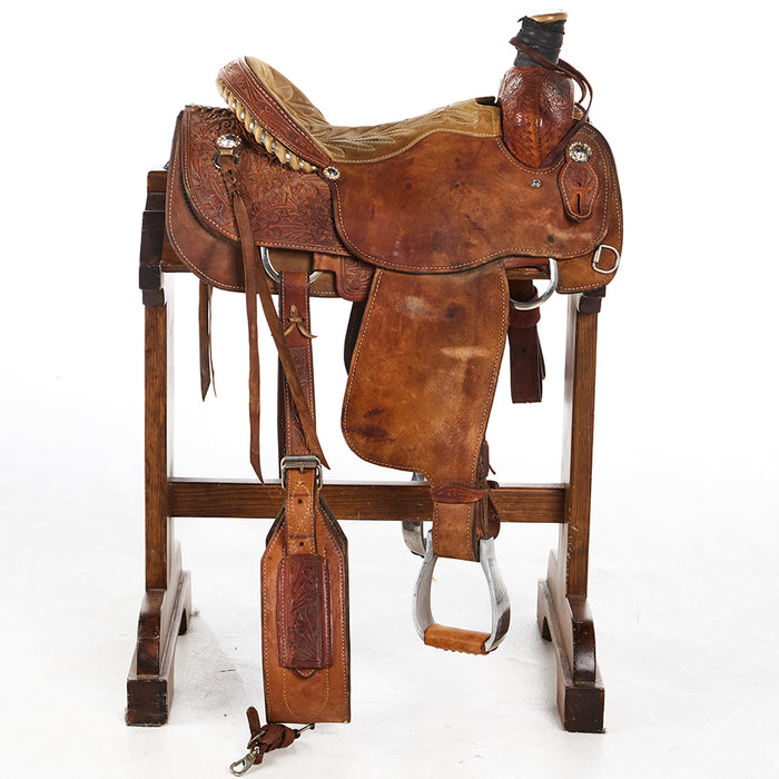 K Bar S Used 15in Acorn Tooled Team Roper