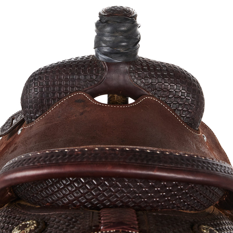 Martin Saddlery Used 13.5in 1/2 Breed Chocolate Team Roper