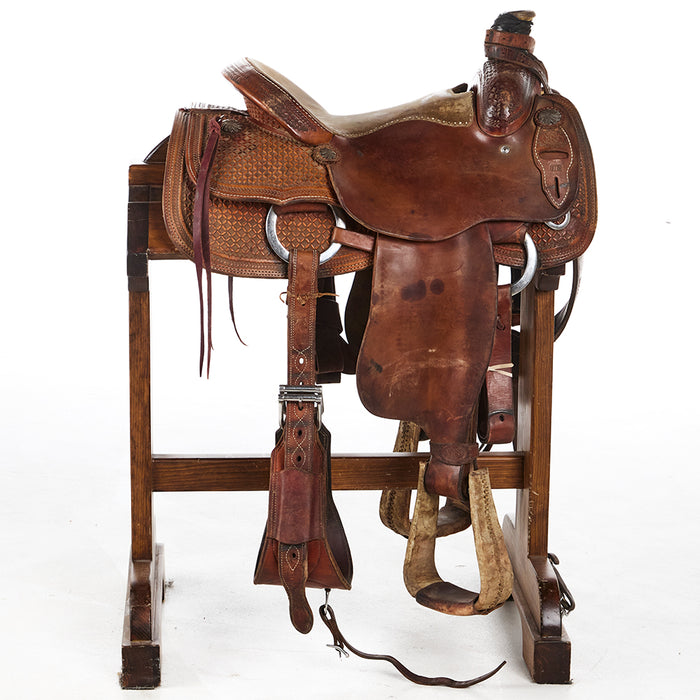 David's Pro Series Used 15in Half Breed Waffle Stamp Team Roper