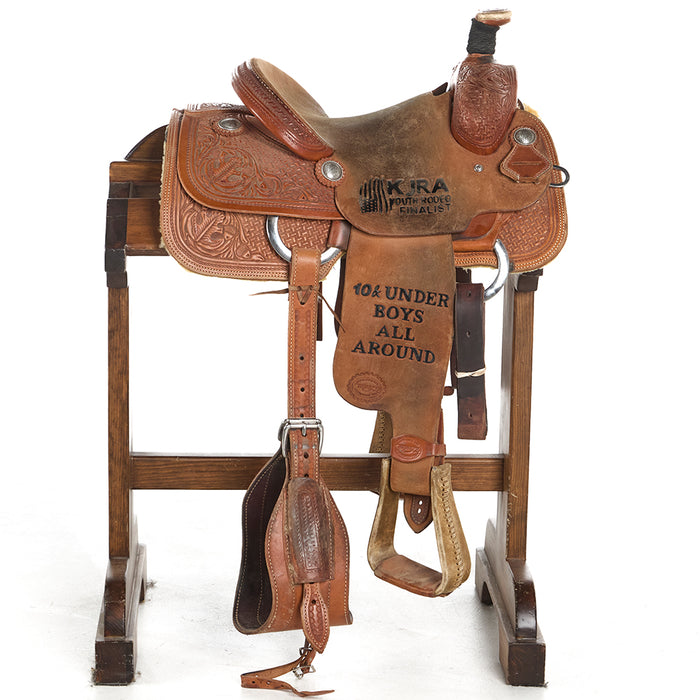 Teskey's Used 13in Patrick Smith Team Roping Trophy Saddle