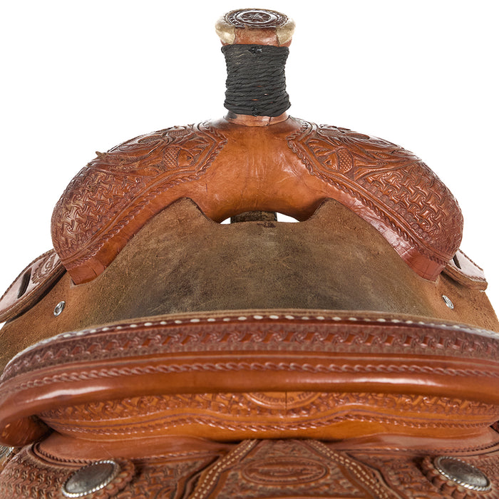 Teskey's Used 13in Patrick Smith Team Roping Trophy Saddle