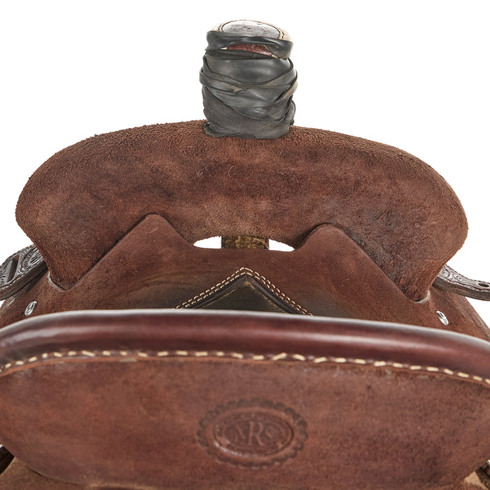 Nrs Competitor Series Used 14.5in Chocolate Roughout Inlaid Team Roper