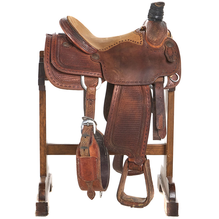 Baiano Saddlery Used 15.5in 7/8 Breed Buckstitch Team Roper