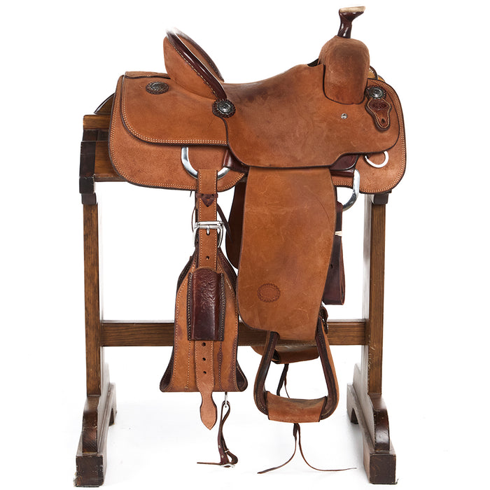 Nrs Competitor Series Used 14in Roughout Chocolate Accent Team Roper