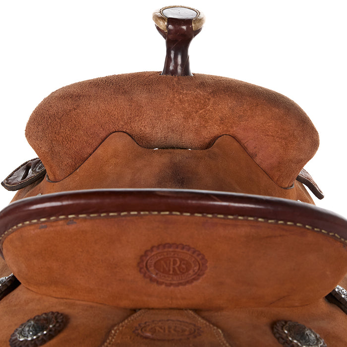 Nrs Competitor Series Used 14in Roughout Chocolate Accent Team Roper